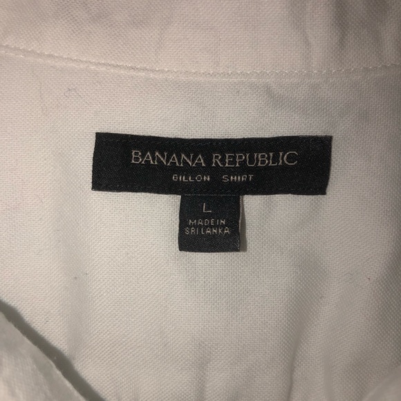 Banana Republic White Buttondown Shirt, Oxford - Picture 2 of 2